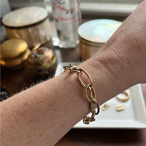 RESERVED (simplicity1992) 14k Bracelet and Two Pairs Hoops